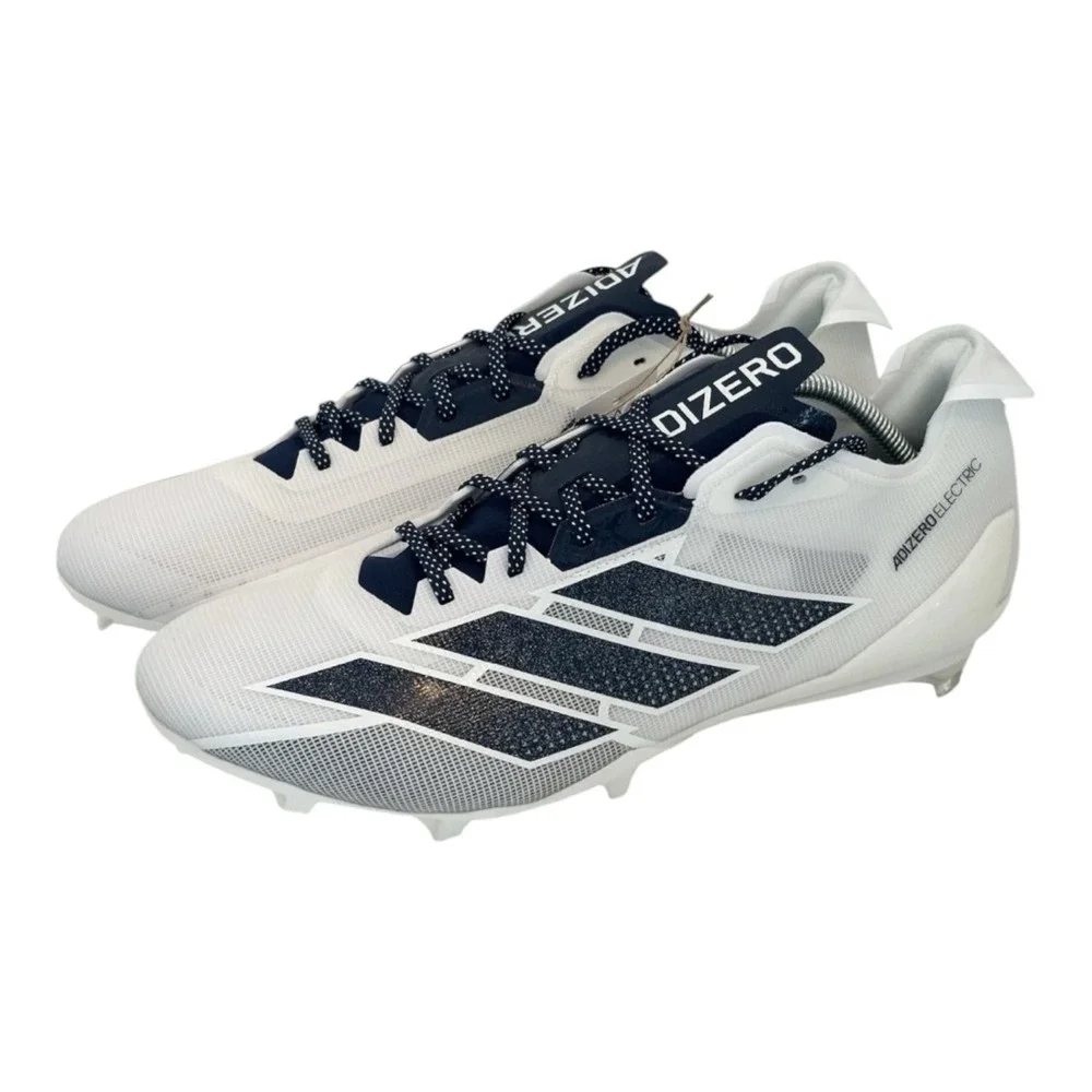 adidas Adizero Electric - Football Cleats White Navy Blue IE6290 Men's Size 11